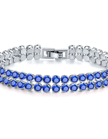 Double Row Blue Round