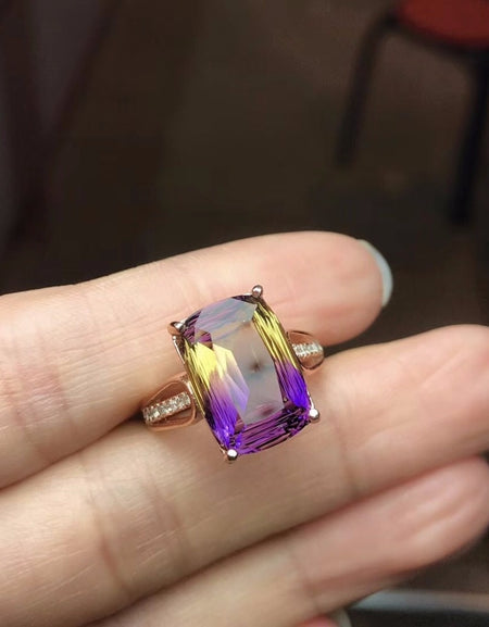 Purple Amethyst Rose Gold