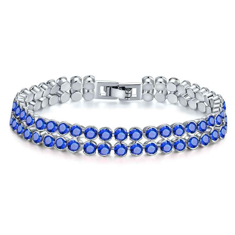 Double Row Blue Round