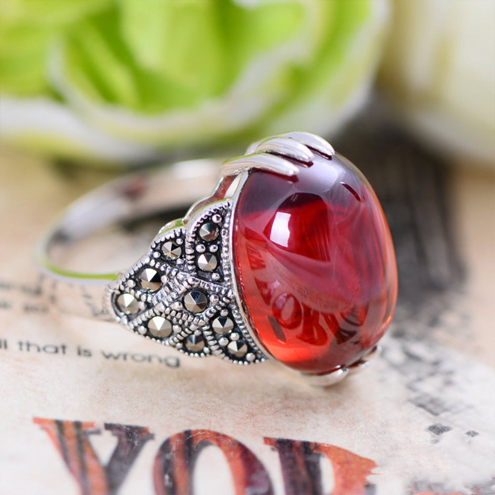 Oval Garnet/Corundum