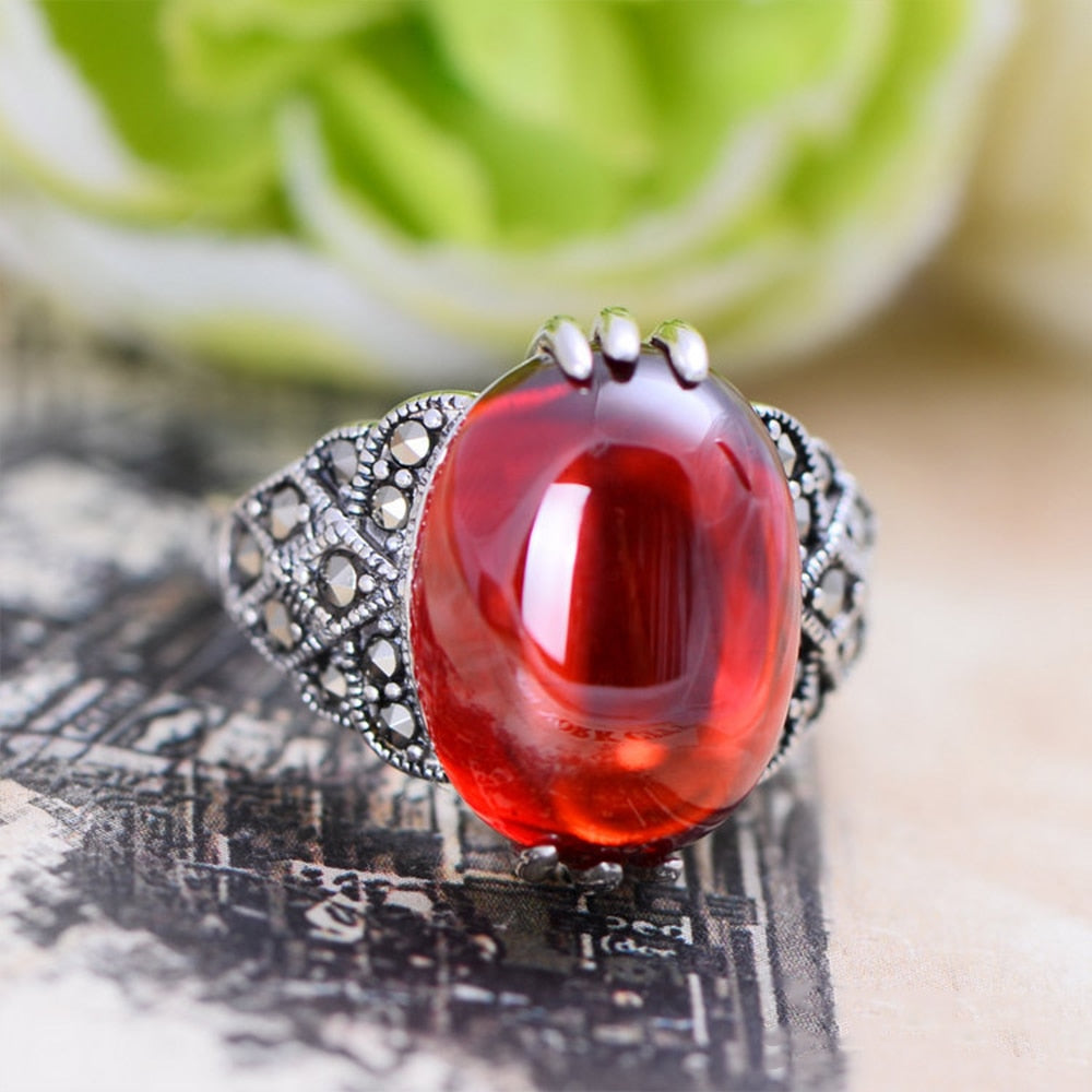 Oval Garnet/Corundum