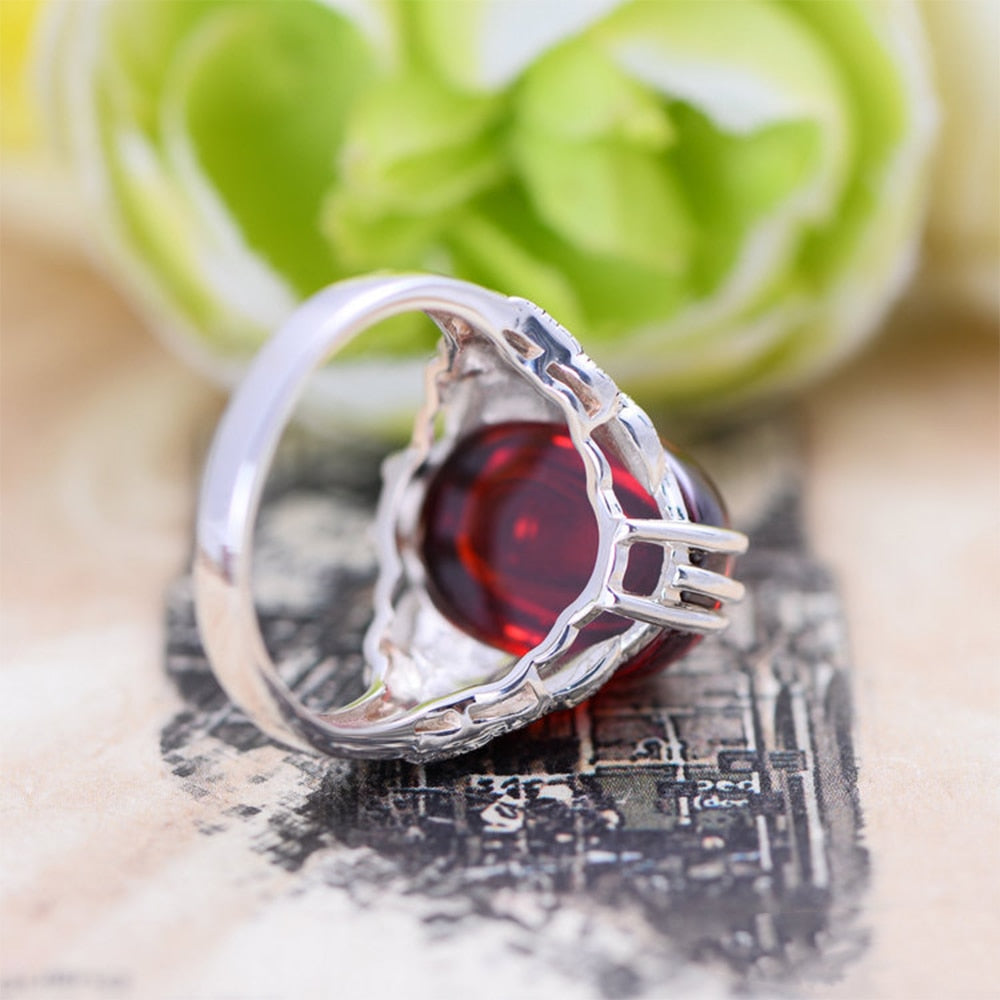 Oval Garnet/Corundum