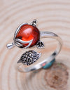 Garnet Ring Cute Fox