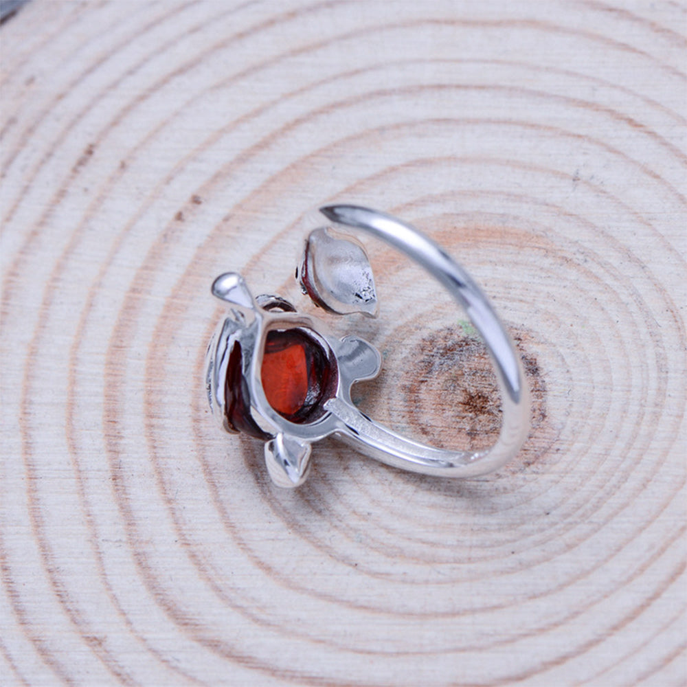 Garnet Ring Cute Fox
