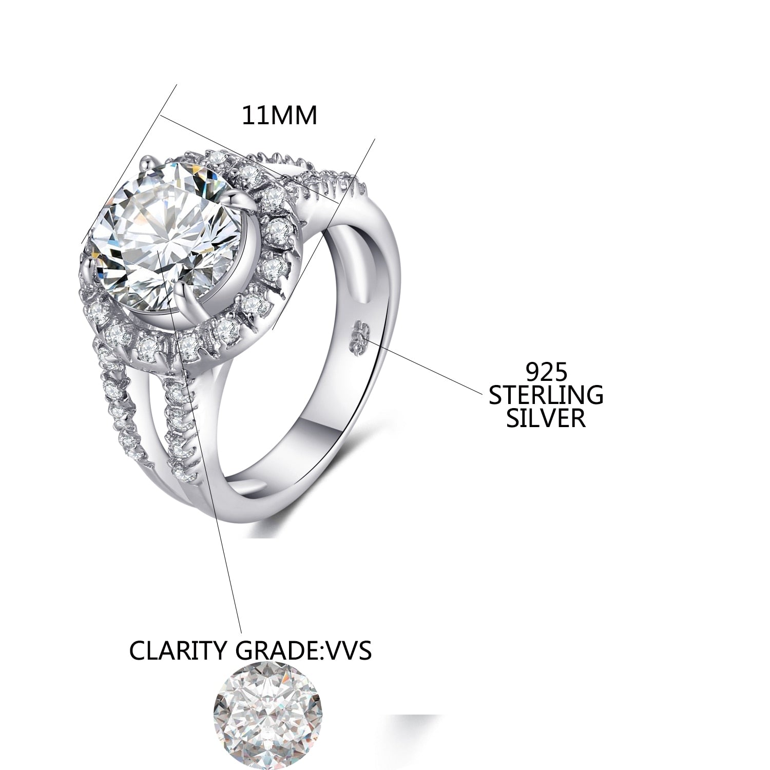 Sterling Silver Zirconium