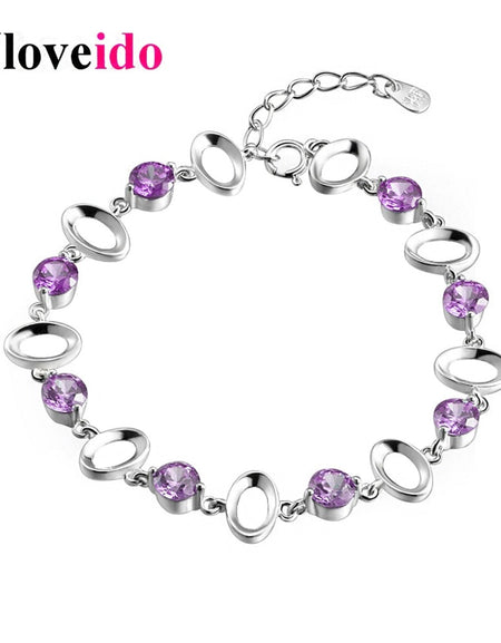 Purple Crystal Bracelets