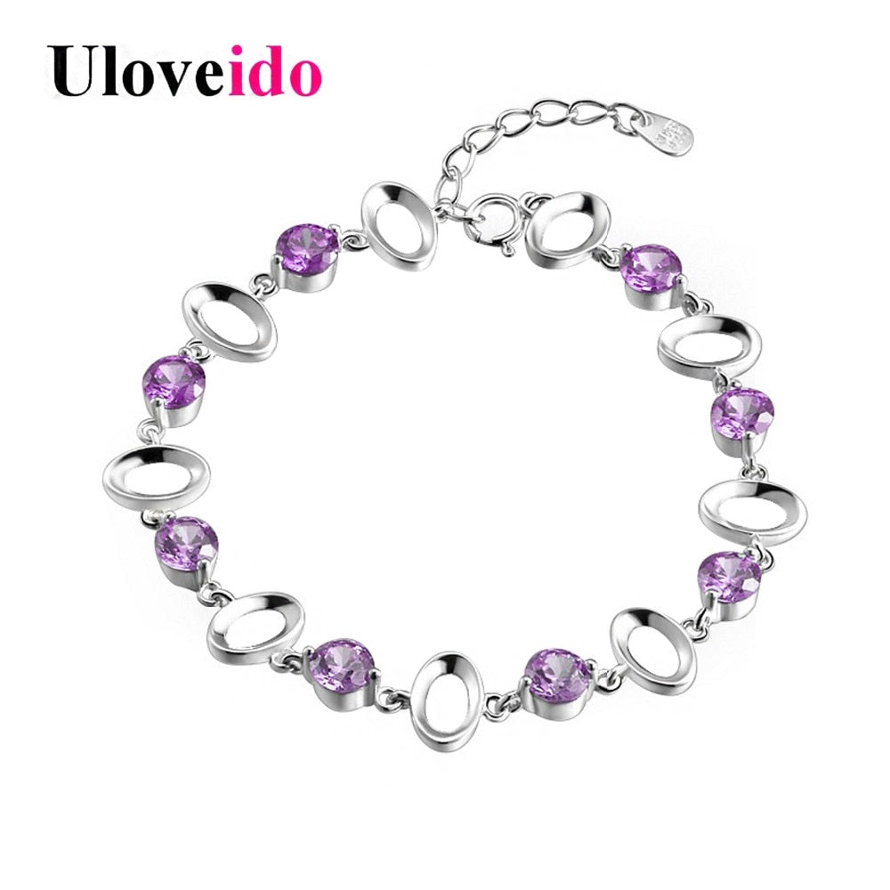Purple Crystal Bracelets