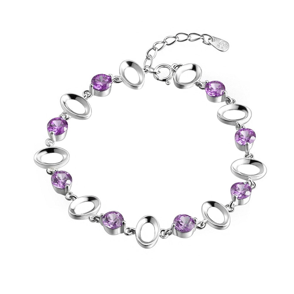 Purple Crystal Bracelets