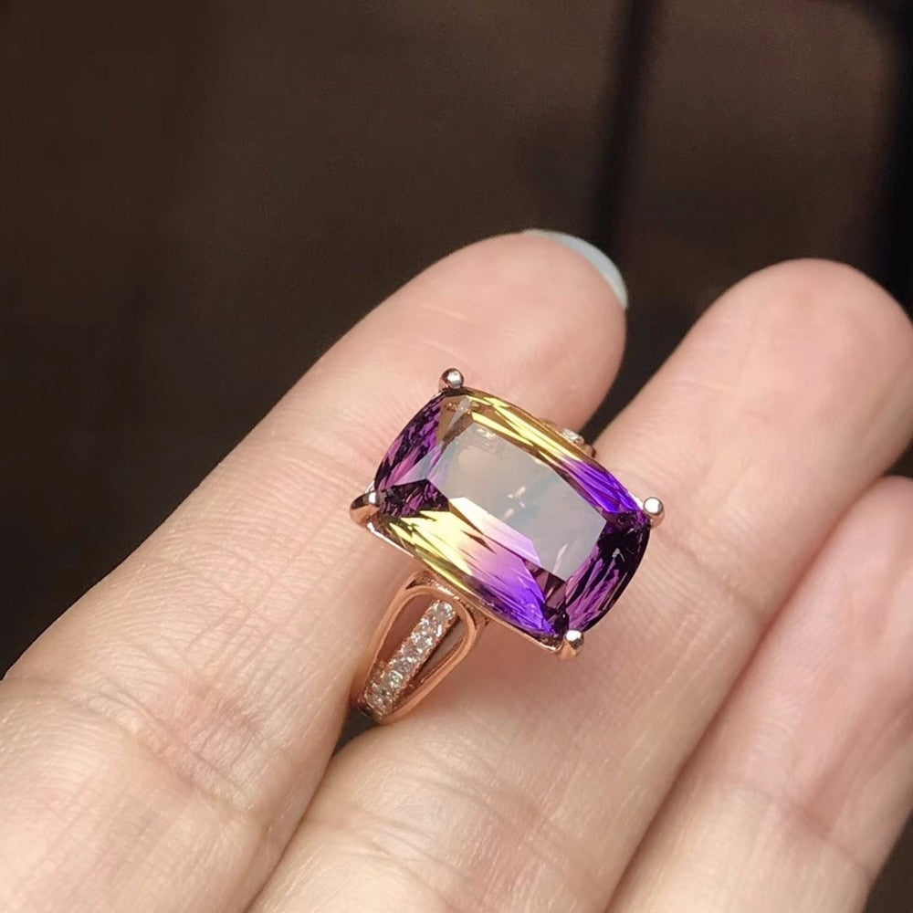Purple Amethyst Rose Gold
