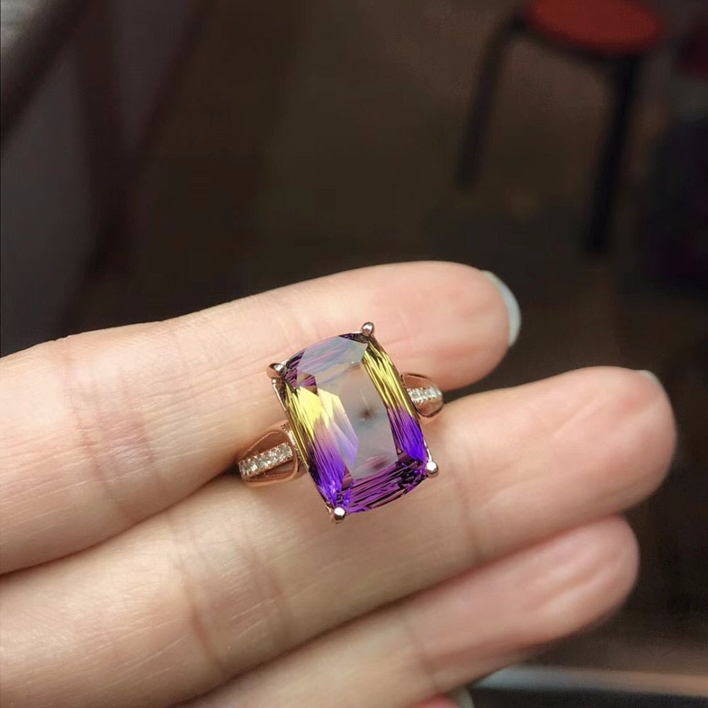 Purple Amethyst Rose Gold