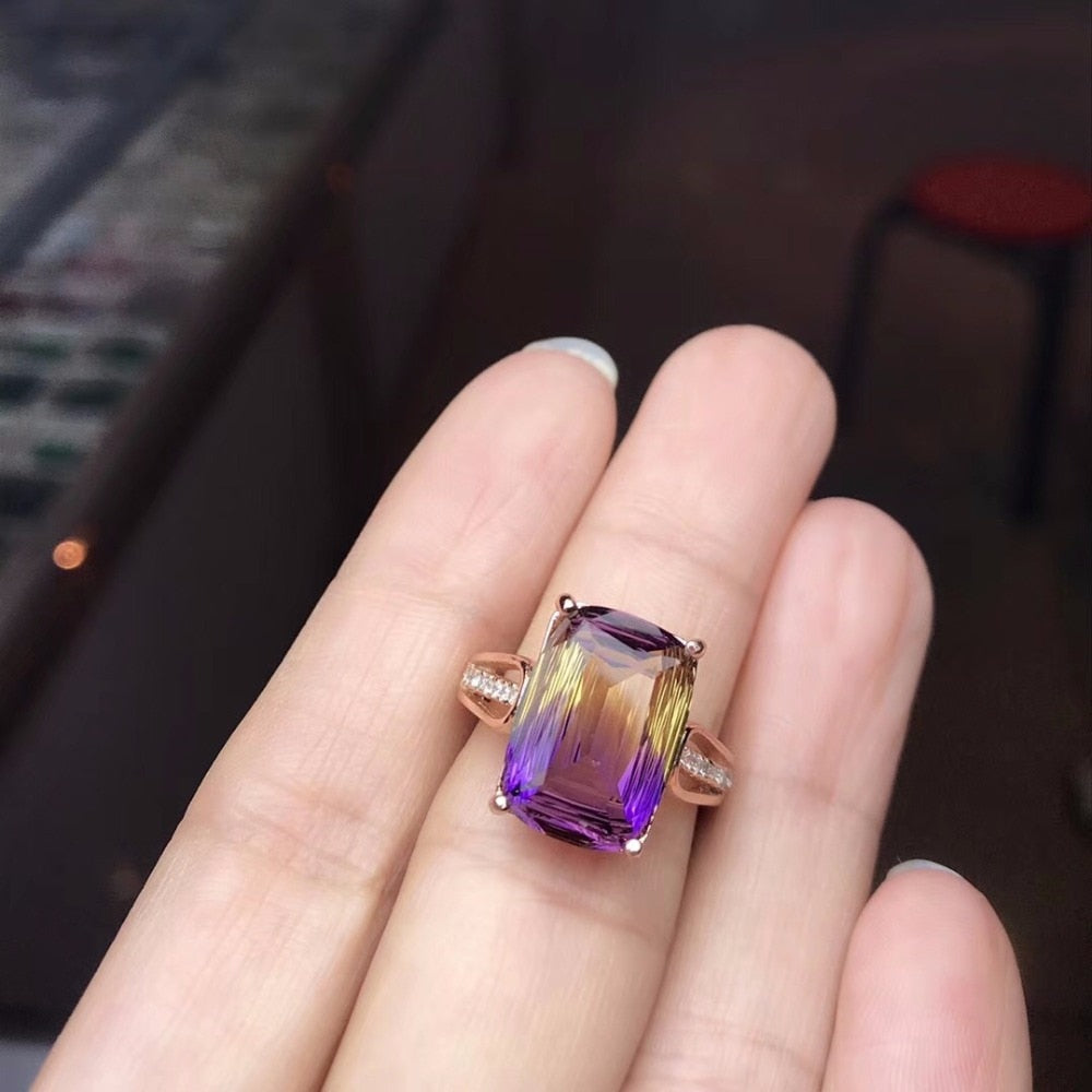 Purple Amethyst Rose Gold