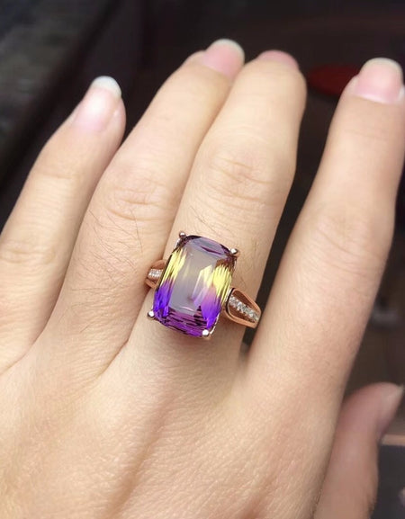 Purple Amethyst Rose Gold