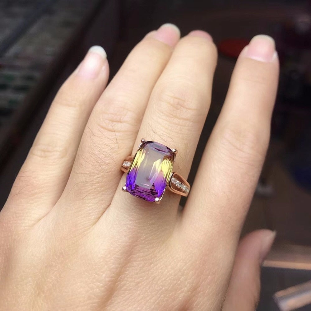 Purple Amethyst Rose Gold