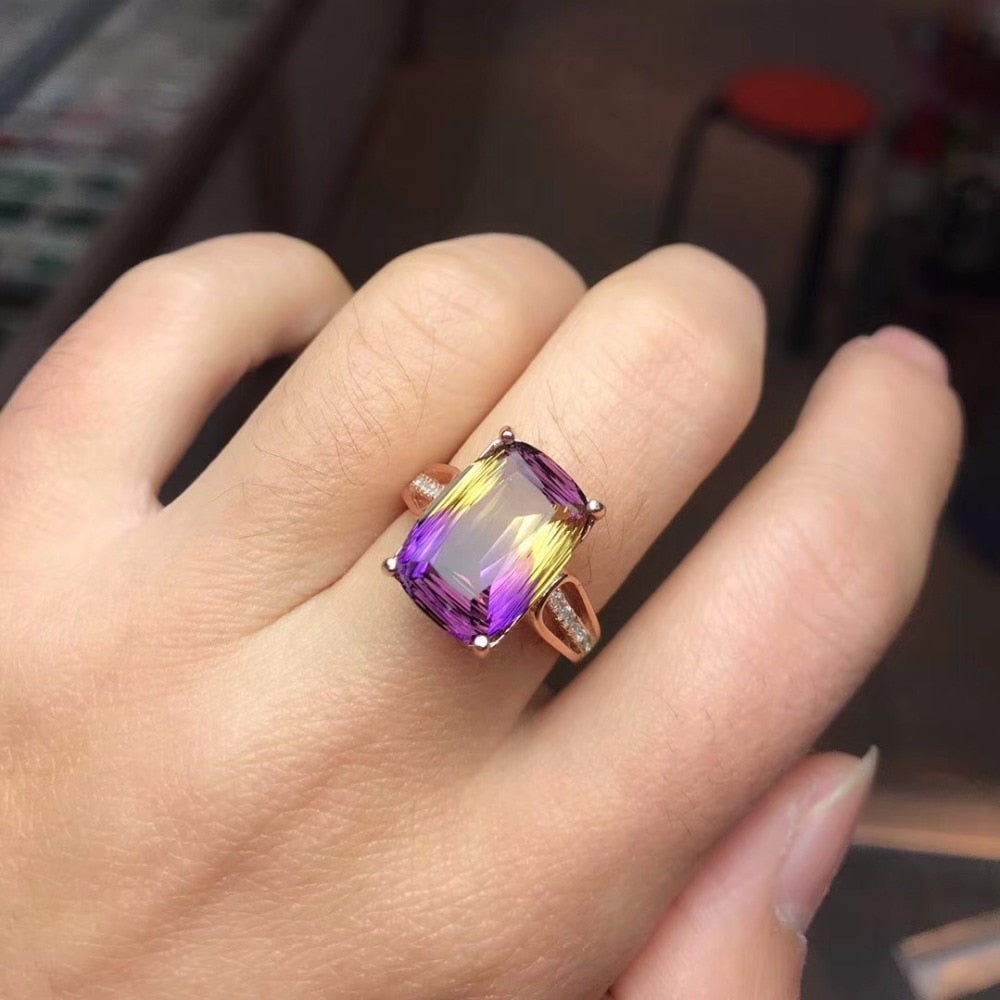 Purple Amethyst Rose Gold